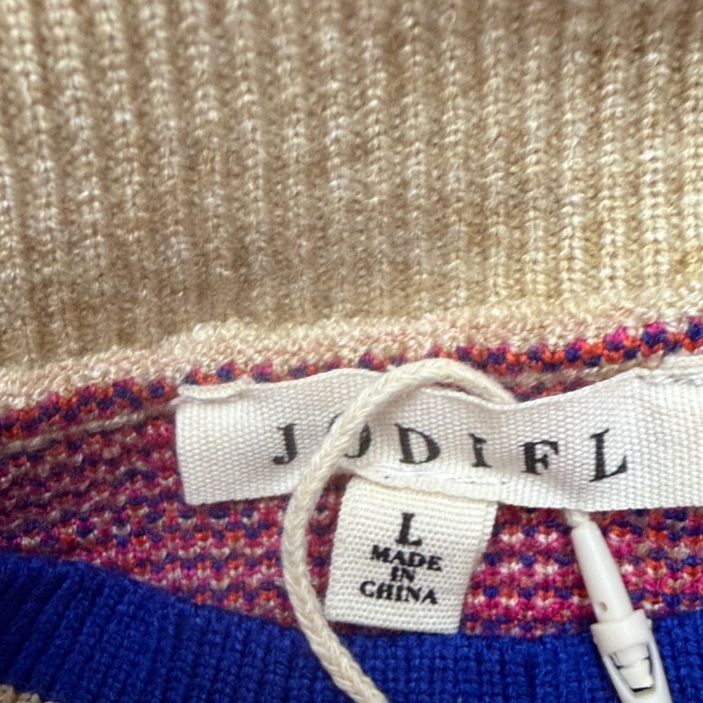 JODIFL Bold Floral Sweater in Pink, Blue, and Orange - Picture 9 of 11